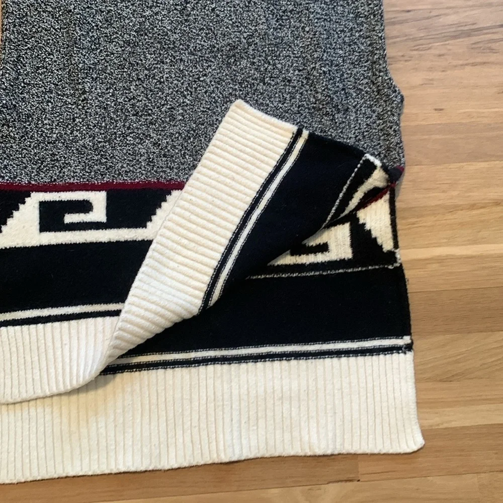 LOFT Turtleneck Drop Shoulder Oversized Marbled Sweater Tunic Women’s XS/S - Picture 10 of 16